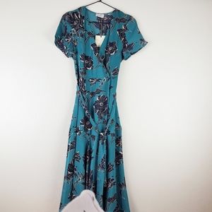 Dress Forum Floral Wrap Tie Dress